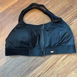Black Sports Bra with Crown Logo